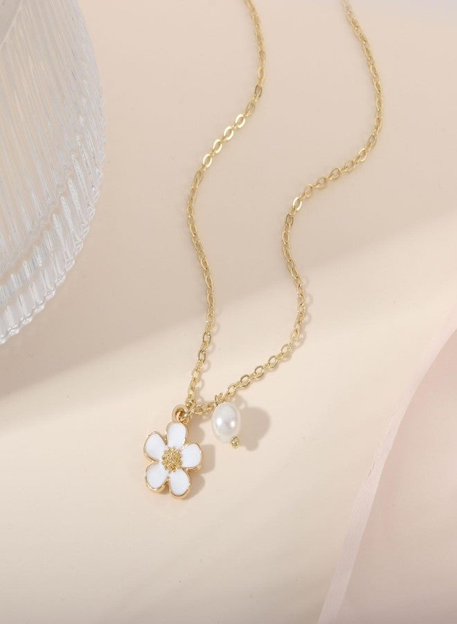 ENASAL Flower Girl Proposal Gifts from Bride, Will You Be My Flower Girl, Dainty Pearl Necklace for Girls, Bridesmaid Maid of Honor Proposal Necklace on Wedding (White) - Image 3