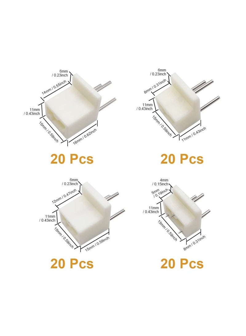 80 Pcs Non-Trace Picture Hanging Hook, Plastic Invisible Traceless Hardwall Hook White for Photo Painting (4 Sizes) - Image 3