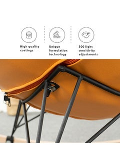 Hihonor Rocking Chair, Balcony Upholstered Lounge Chair, Ergonomic Chair with Footstool, Home Leisure Lazy Susans (Beige)  - Image 5