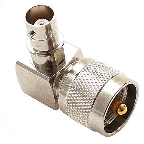 exgoofit PL259 UHF Male Plug to BNC Female Connector Right Angle 90 Degrees Jack Adapter Radio Adapter PL259 RF Coax Coaxial Cable Connector (2-Pack) - Image 4