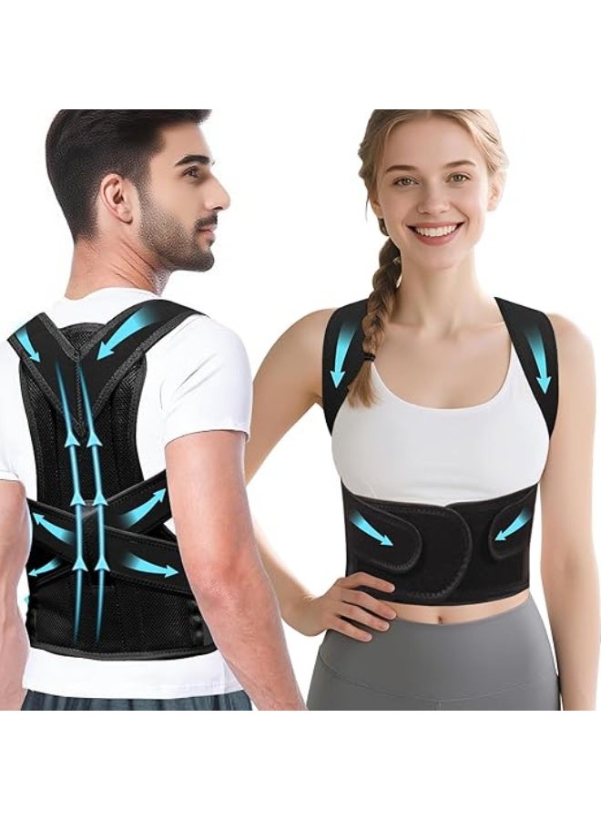 Back Brace Posture Corrector – Adjustable Support Device for Back Pain Relief & Daily Lumbar Support – Medium Size 21.7–26.8 in - Image 1