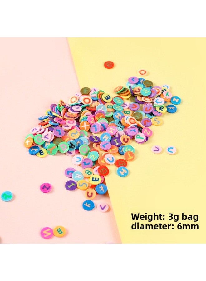 6mm Simulation Letter Soft Pottery 3g Bag Miniature Toy DIY Handmade Fun Goo Card Cream Glue Decorative Patch-Color:3g Bag·6mm Letter Soft Clay Piece  - Image 1