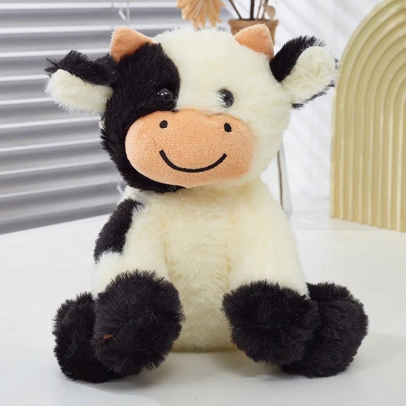 Y&D Cow Stuffed Animal Plush Toy – Soft PP Cotton-Filled Cuddly Cow in Assorted Colors, Perfect for Kids, Zoo Theme Party Decor & Gift - Image 2