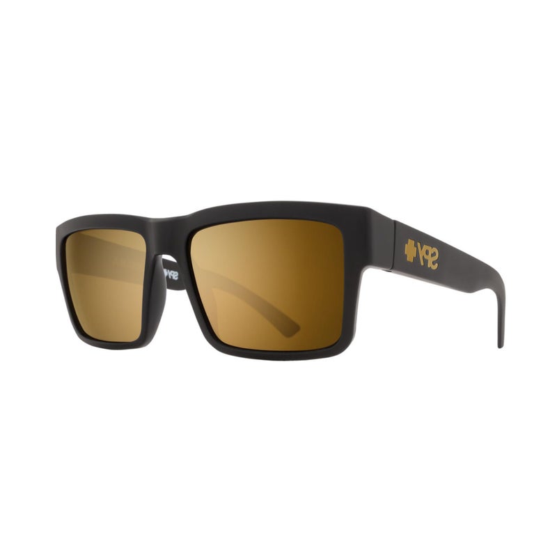Spy Montana 673407973417 54MM Soft Matte Black/HD Plus Bronze with Gold Spectra Mirror Square Sunglasses for Men +Bundle with Accessory Eyewear Kit, Montana - Image 5