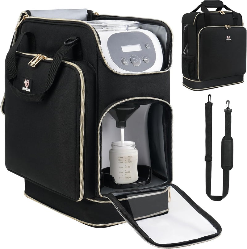 Carrying Case Compatible with Baby Brezza Formula Pro Mini Baby Mixer Machine, Insulated Formula Mixer Travel Bag with Shoulder Strap - Image 1