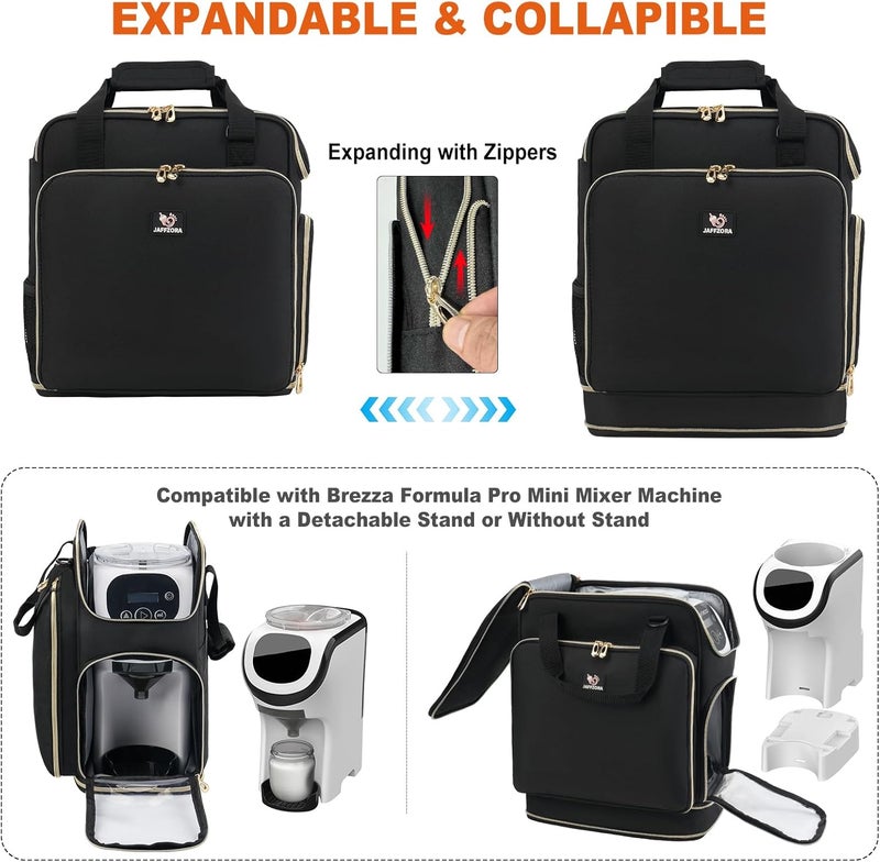 Carrying Case Compatible with Baby Brezza Formula Pro Mini Baby Mixer Machine, Insulated Formula Mixer Travel Bag with Shoulder Strap - Image 3
