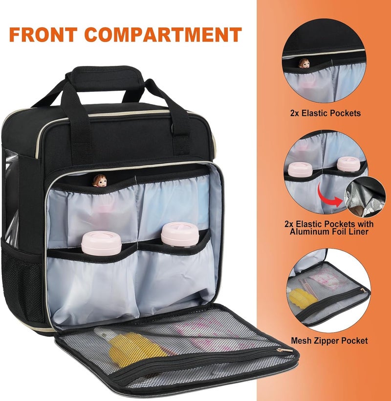 Carrying Case Compatible with Baby Brezza Formula Pro Mini Baby Mixer Machine, Insulated Formula Mixer Travel Bag with Shoulder Strap - Image 4