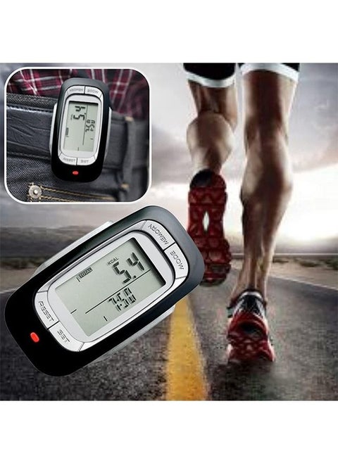 3D Pedometer Step Counter, Step Counter with Clip Miles/Km Pedometer Clip-on Step Tracker Walking Distance Measurement Accurate Step Tracking Device with Large Display for Women and Men