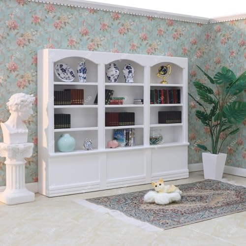 iLAND Dollhouse Bookshelf 112 Scale Dollhouse Furniture Mini Wooden Bookshelf for Miniature Books Mini Bookcase 112 Scale Accessories Mini Library Doll House Living Room Books Shelf Miniature Gifts - Image 5