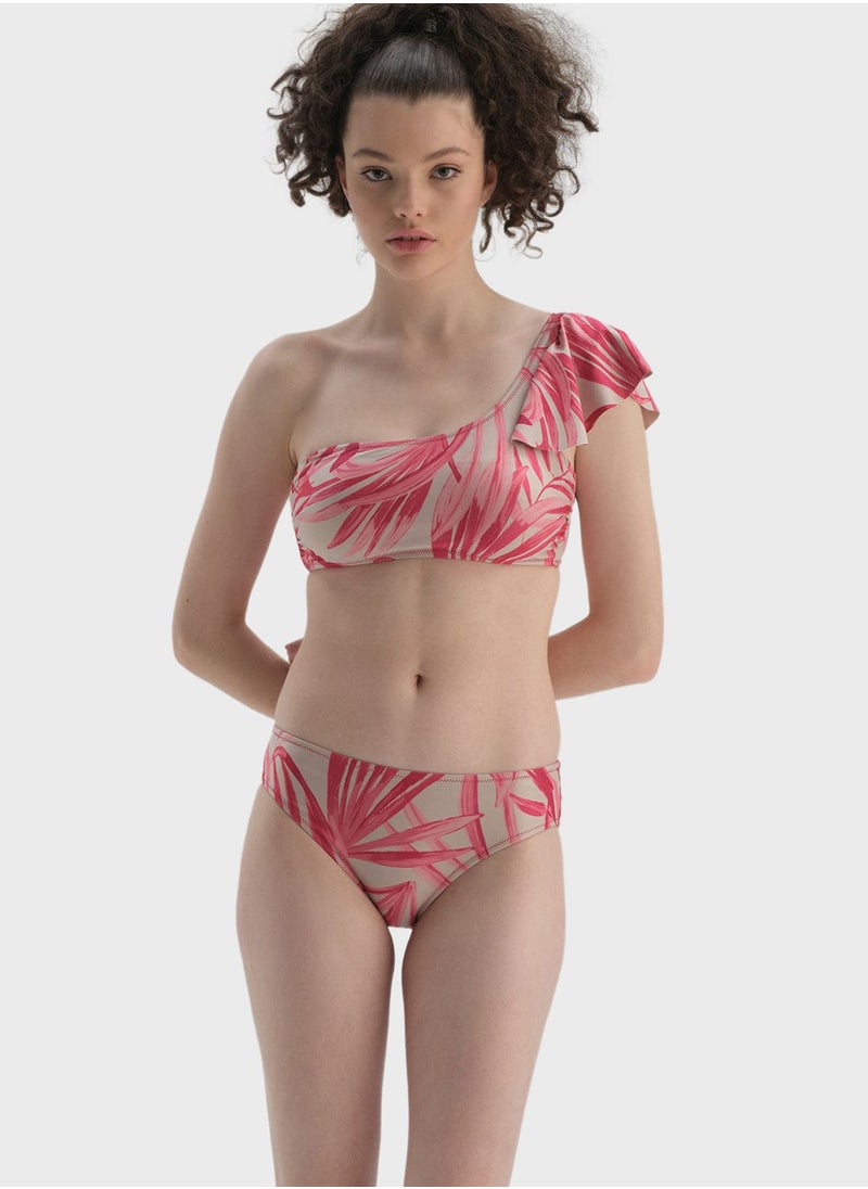 dagi - Printed High Leg Bikini Bottom - Image 1