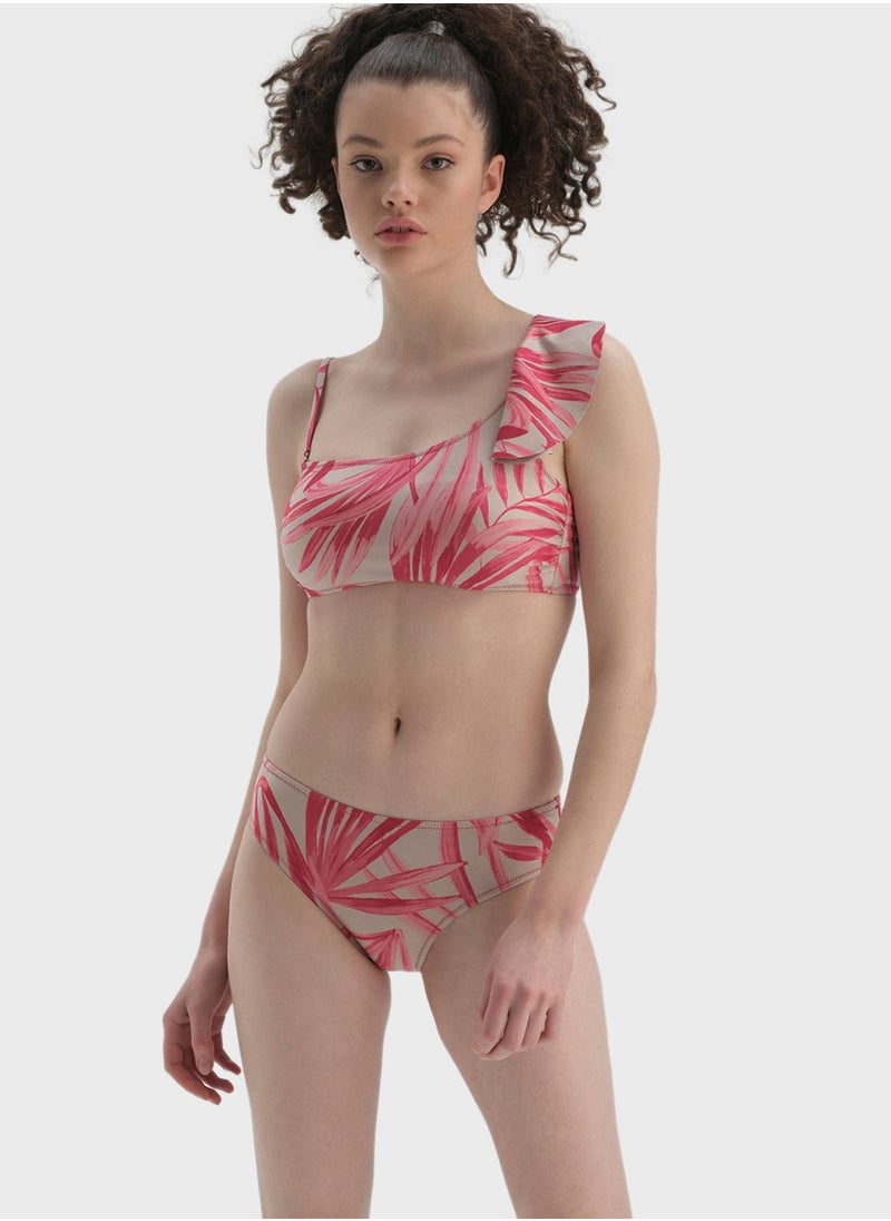 dagi - Printed High Leg Bikini Bottom - Image 1