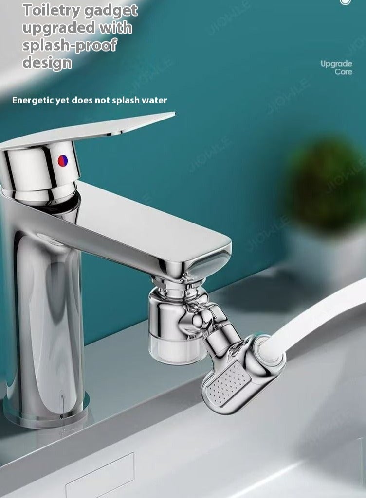 Swivel Faucet Water Filter - Alloy Bathroom/Kitchen Rotating Purifier with 4 Spray Modes & Water-Saving Aerator, Splash-Free Extension Mount System(Comes with 2filter cartridges) - Image 5