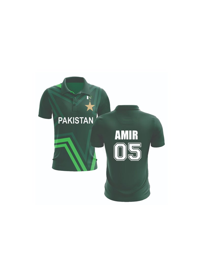 Pakistan Unisex Sports Green Jersey-Perfect For Pakistan Cricket Fans And Cricket Lovers-Comfortable And Stylish Pakistan Jersey For Adults And Kids  - Image 1
