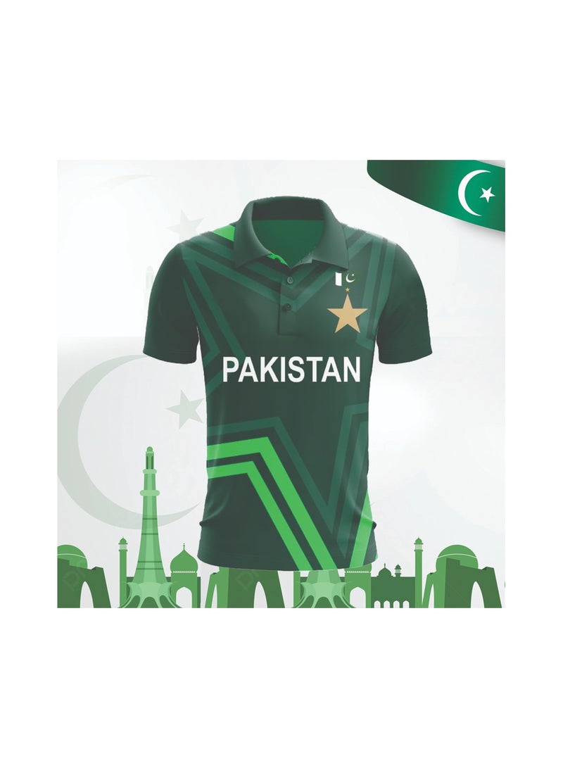 Pakistan Unisex Sports Green Jersey-Perfect For Pakistan Cricket Fans And Cricket Lovers-Comfortable And Stylish Pakistan Jersey For Adults And Kids  - Image 2