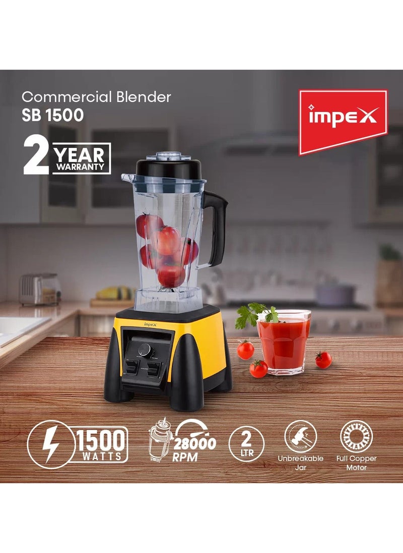 إمبكس خلاط فائق للاستعمالات الثقيلة 2.0 L 1500.0 W SB 1500 أسود/أصفر  - Image 2