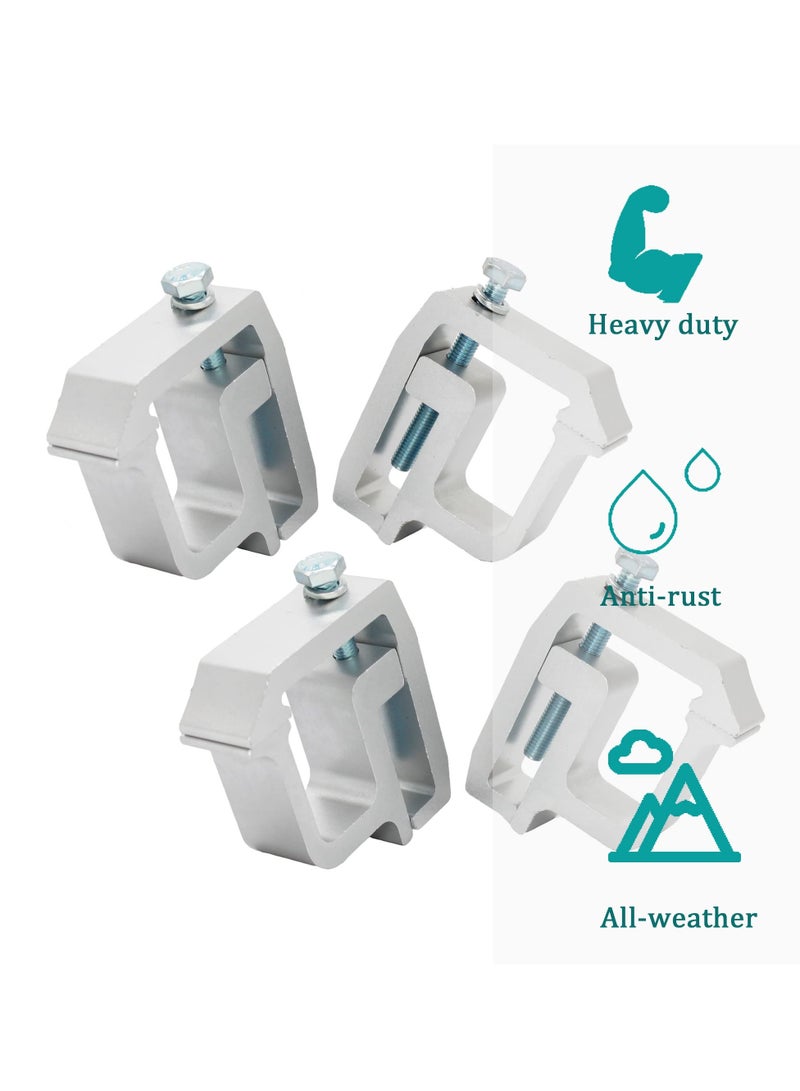 Universal Truck Camper Shell Clamps 4 Pack for Ford Chevy Dodge Ladder Racks Compatible with F150 F250 Silverado Sierra Ram 1500 2500 3500 - Image 2