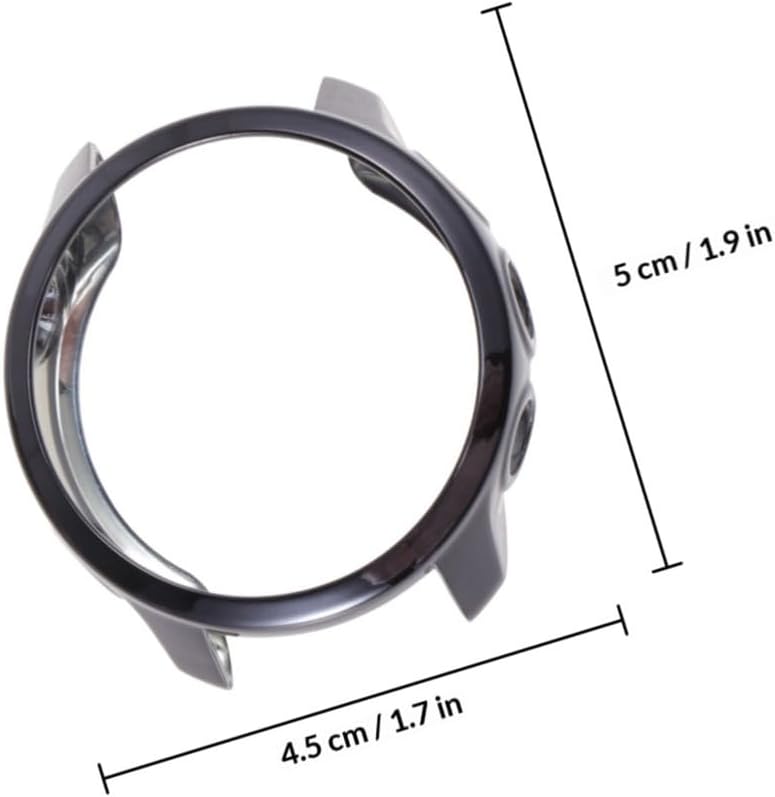 Electroplated Protective Watch Case Cover for Sleek Bumper Frame Design Access to All Controls Elegant Black Finish Scratch Resistant Shell - Image 2