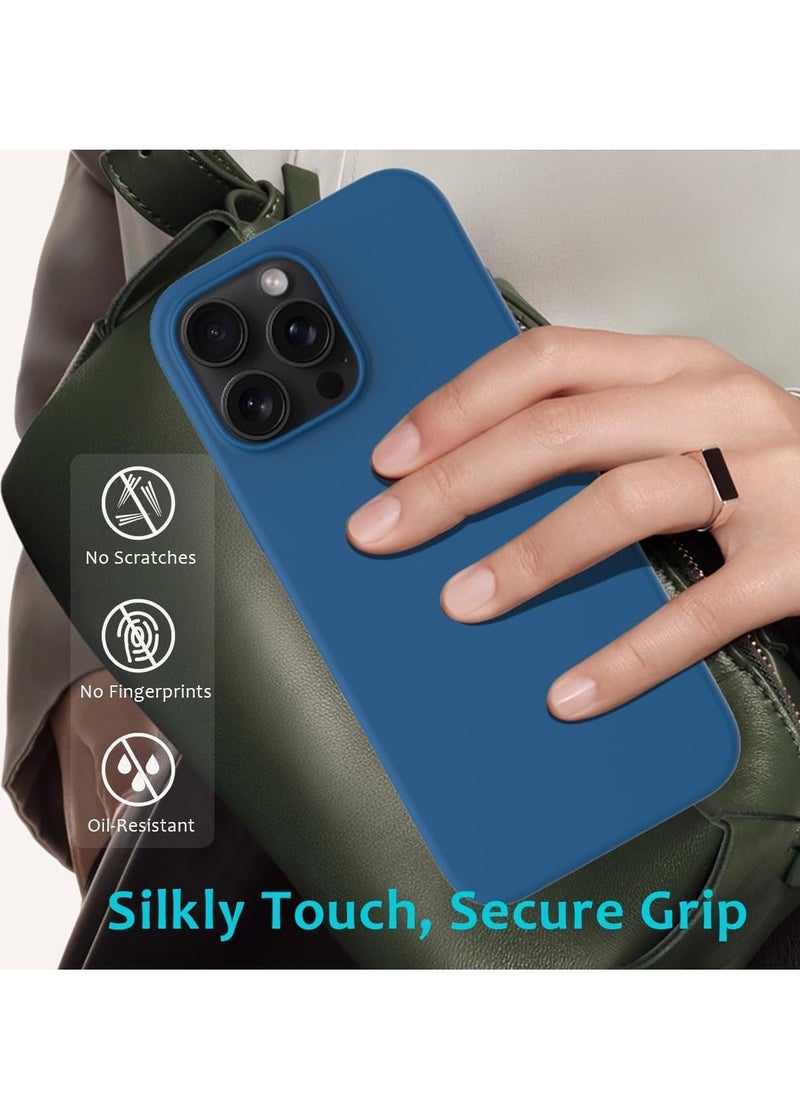 Raxoom iPhone 16 Pro Slim Fit Matte Blue TPU Case â€“ Soft, Flexible, Shock-Resistant Silicone Back Cover - Image 3