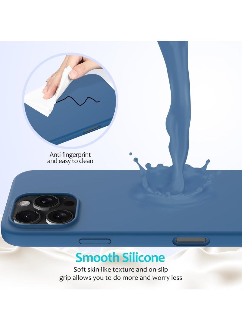 Raxoom iPhone 16 Pro Slim Fit Matte Blue TPU Case â€“ Soft, Flexible, Shock-Resistant Silicone Back Cover - Image 4