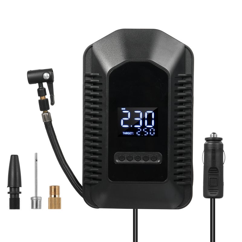 Tire Inflator Air Compressor Portable 150PSI Fast Inflation Pump for Car Tires 12V DC Tire Pump with LED Light for Cars Bicycles Balloons Other Inflatables - Image 1