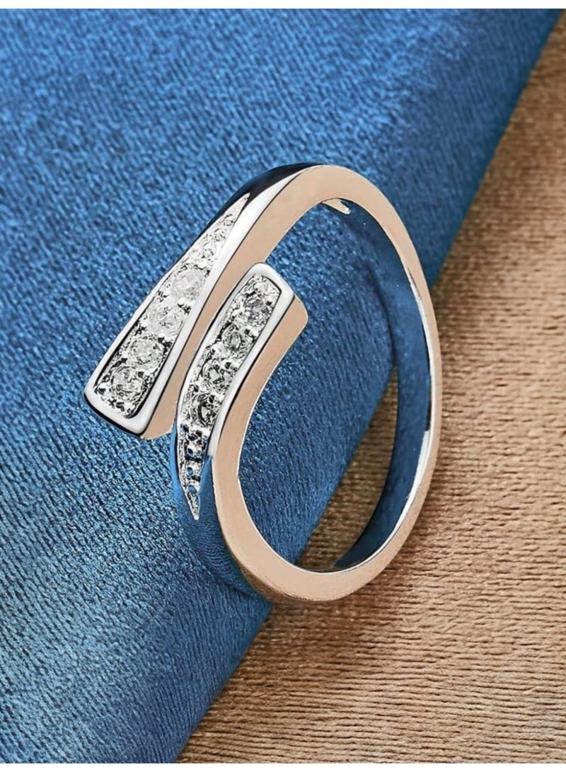 Elegance Luxury And Elegant 925 Silver Plated Ring For Women One Size - Image 4