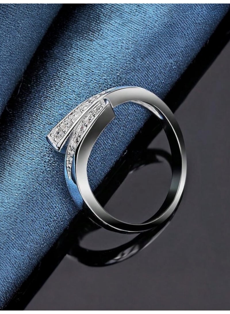 Elegance Luxury And Elegant 925 Silver Plated Ring For Women One Size - Image 2