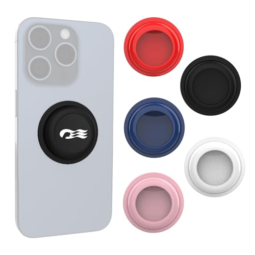 GudCoaks [5 Pack] Princess Cruise Medallion Holders for iPhone, Android, and All Devices - Stickers Cell Phone Holder Accessories for Carnival Ocean Medallion (Black/White/Blue/Red/Pink) - Image 1