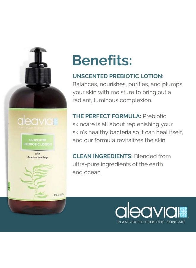 Aleavia Unscented Prebiotic Body Lotion Fragrancefree Allnatural Moisturizing Body Lotion Sulfatefree Lotion For Sensitive Skin 12 Oz - Image 3