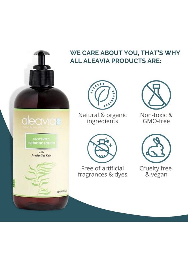 Aleavia Unscented Prebiotic Body Lotion Fragrancefree Allnatural Moisturizing Body Lotion Sulfatefree Lotion For Sensitive Skin 12 Oz - Image 5