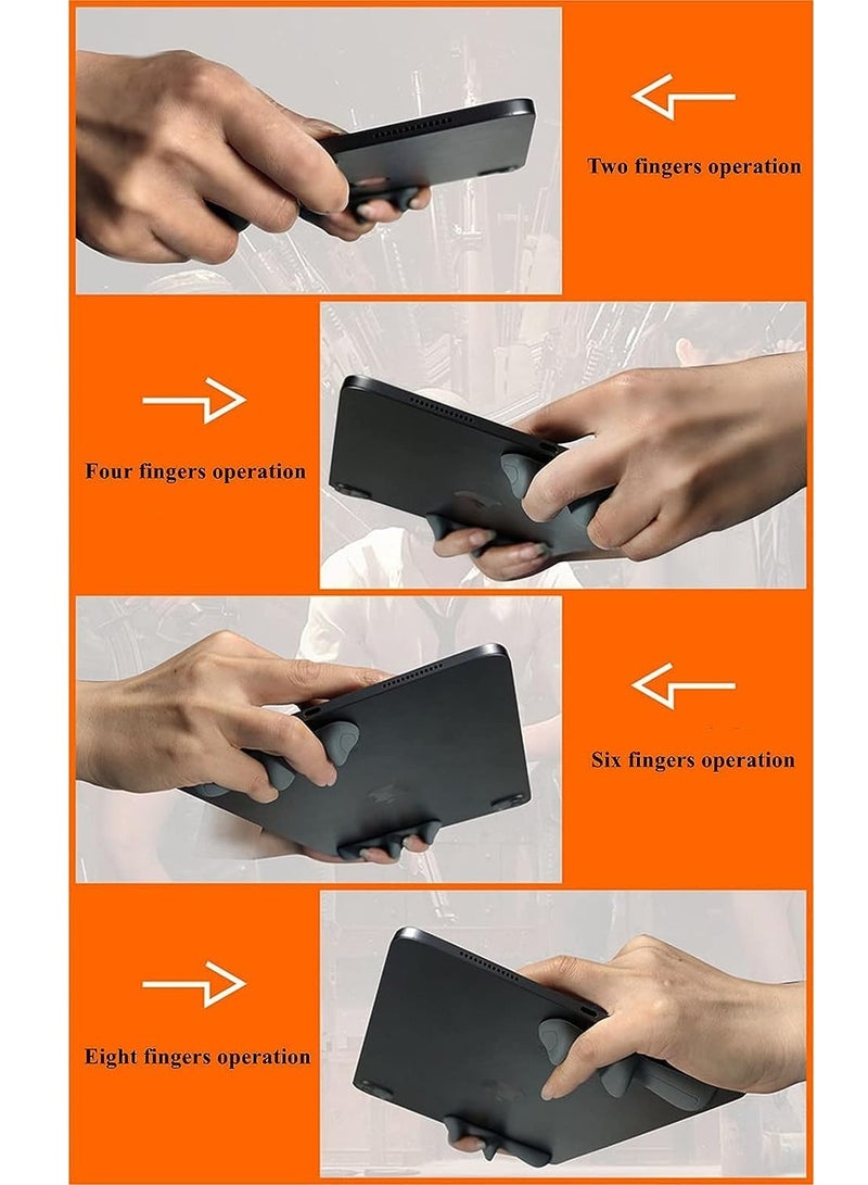 Beauenty Mobile PUBG Game Controller For Ipad Tablet, Six Finger Gamepad Joystick Continuous Click, Sensitive Shoot Aim Grip Trigger Switches Joystick - Image 4