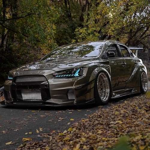 HCMOTIONZ Fit for Mitsubishi Lancer & EVO X 2008-2020 Head Lamps With LED DRL Start UP Animation LED Sequential Turn Signal light… - Image 2