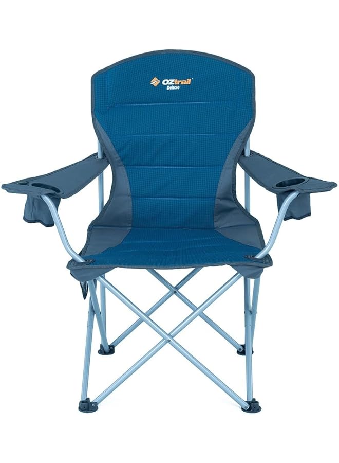 OZTrail DELUXE ARM CHAIR BLUE - Image 2