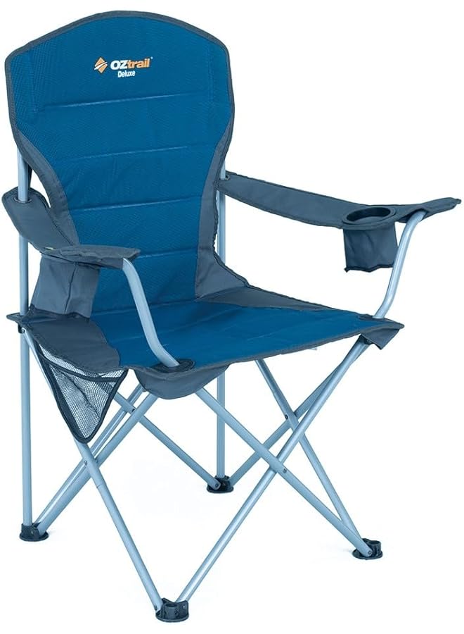 OZTrail DELUXE ARM CHAIR BLUE - Image 1