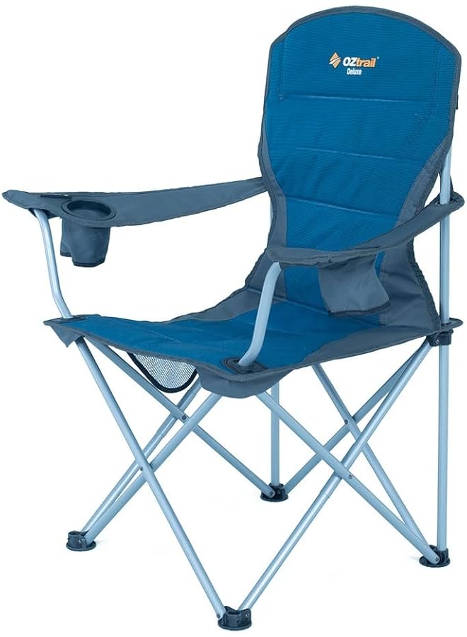 OZTrail DELUXE ARM CHAIR BLUE - Image 3