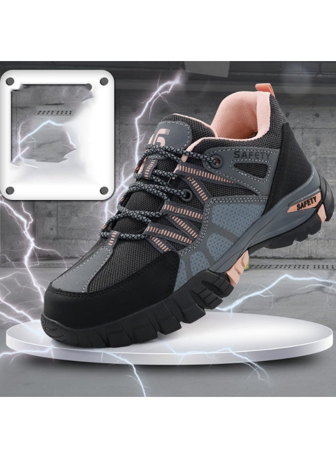 NIBEMINENT Safety Shoes for Women,Lightweight Non Slip Work Shoes,Air Cushion Safety Sneakers for Work and Daily Wear - Image 1