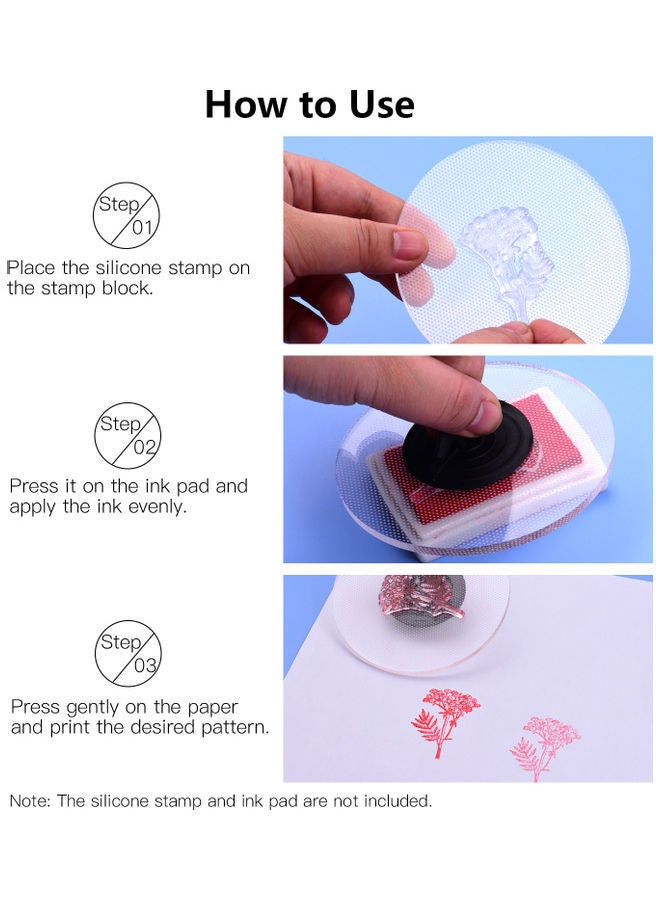 NIBEMINENT Pack Of 16 Wave And Square Acrylic Stamp Blocks Clear - Image 5