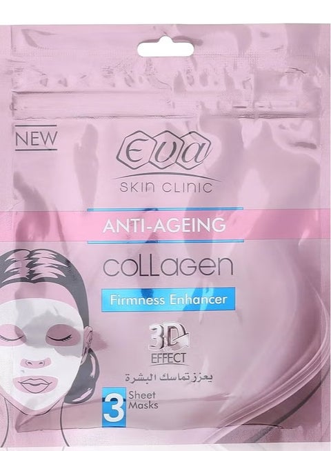 Eva Skin Clinic Collagen 3 Sheet Mask 42 ml