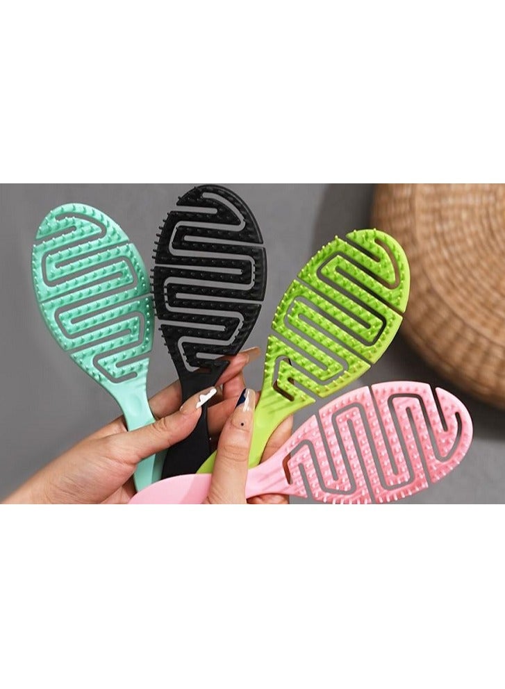 Hair Brush with Innovative Design Gently Detangles Keeps Hair Healthy, Reduces Breakage, Gives You a Neat Look and More Smooth and Shiny Hair" Multicolor Multiple - Image 2