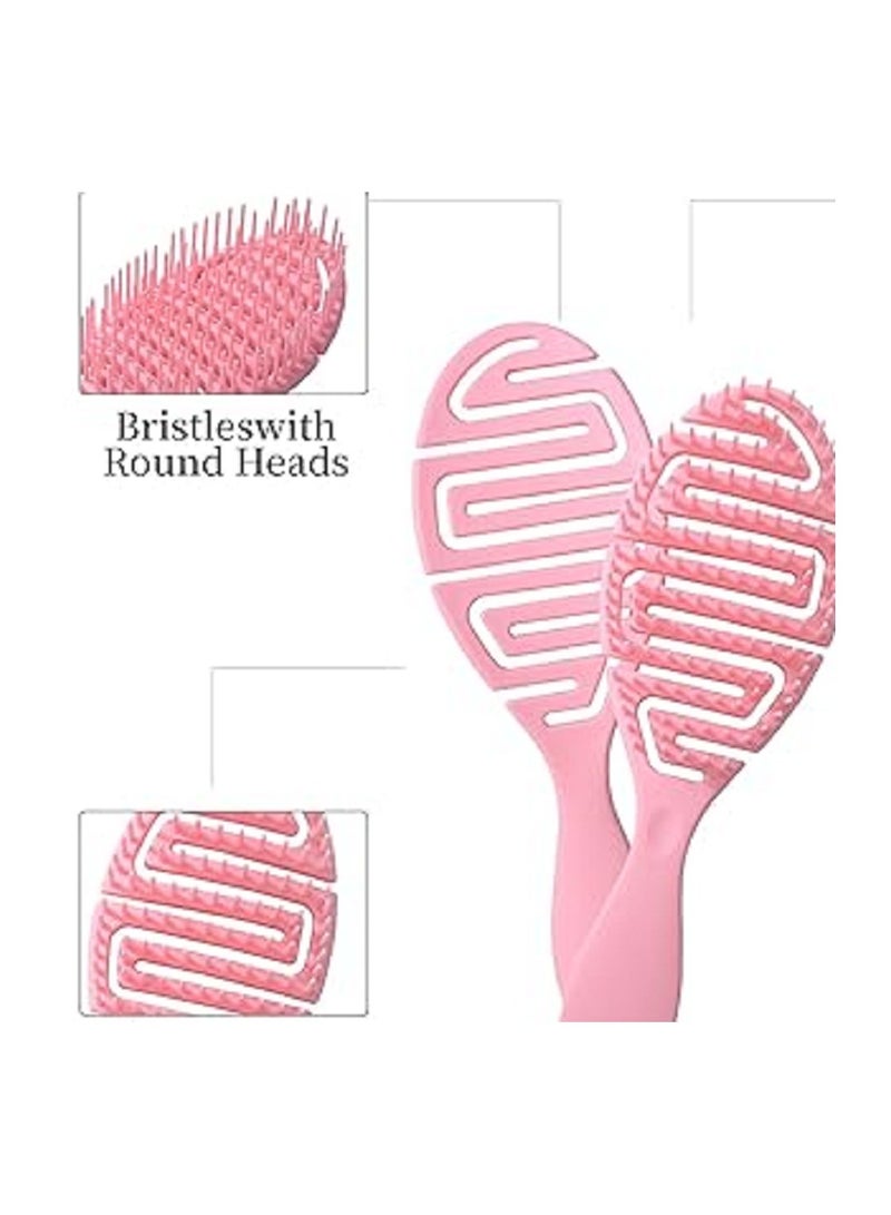 Hair Brush with Innovative Design Gently Detangles Keeps Hair Healthy, Reduces Breakage, Gives You a Neat Look and More Smooth and Shiny Hair" Multicolor Multiple - Image 3