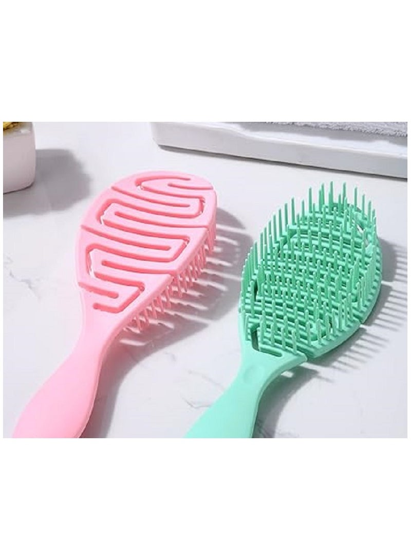 Hair Brush with Innovative Design Gently Detangles Keeps Hair Healthy, Reduces Breakage, Gives You a Neat Look and More Smooth and Shiny Hair" Multicolor Multiple - Image 4