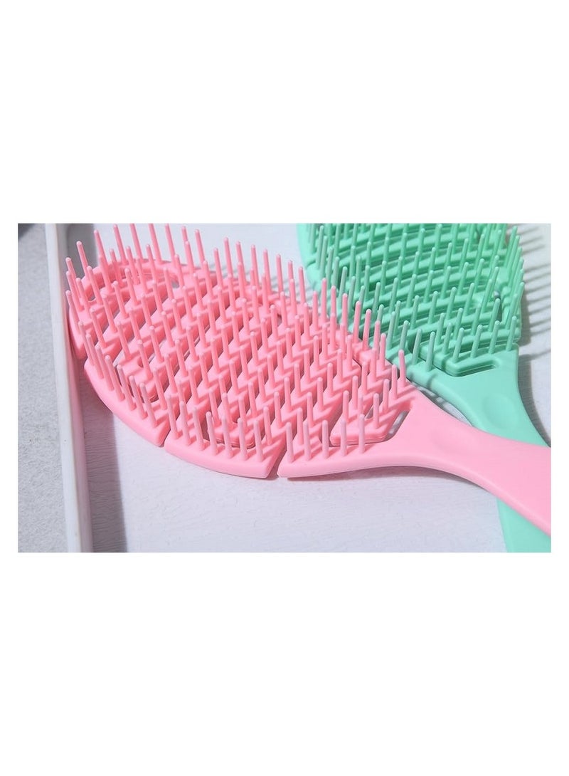 Hair Brush with Innovative Design Gently Detangles Keeps Hair Healthy, Reduces Breakage, Gives You a Neat Look and More Smooth and Shiny Hair" Multicolor Multiple - Image 5
