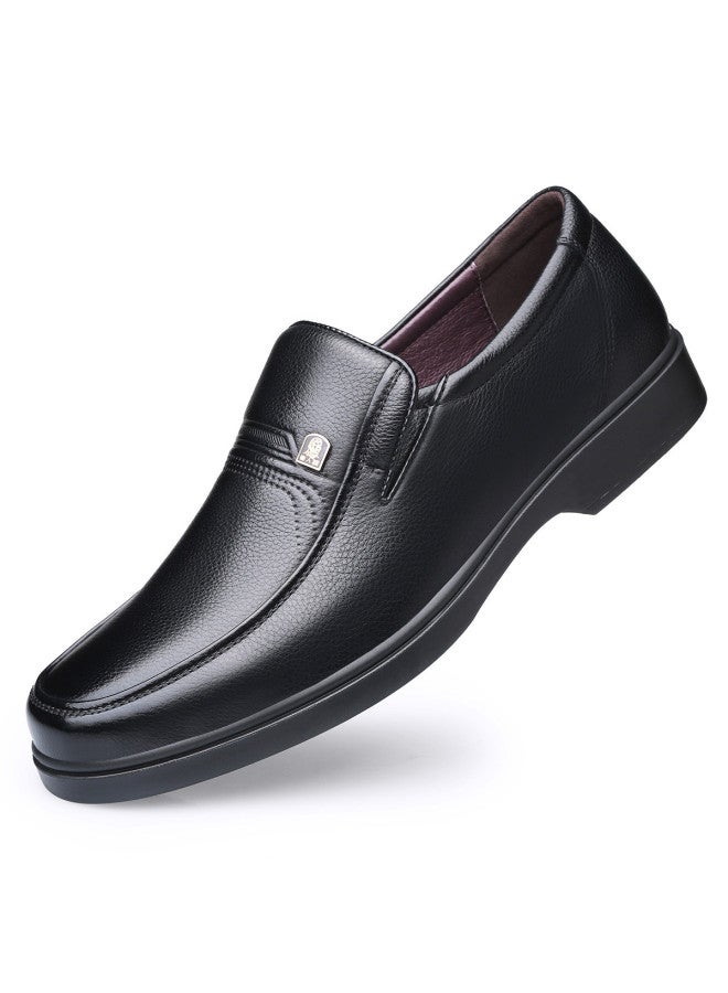 Old Man'S Head Men's Shoes Autumn Genuine Leather Business Casual Dress Shoes For Men, Breathable Soft Leather With Flexible Sole, Low-top Comfortable Dad Shoes For Middle-aged Men - Image 5