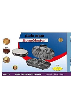 هوم ماستر جهاز صنع بسكويت الوافل من هوم ماستر لون اسود بطبعة مزخرفة من الداخل HM-370  - Image 2