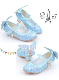 Generic New style girls high heels princess leather shoes stage performance shoes  - Image 2