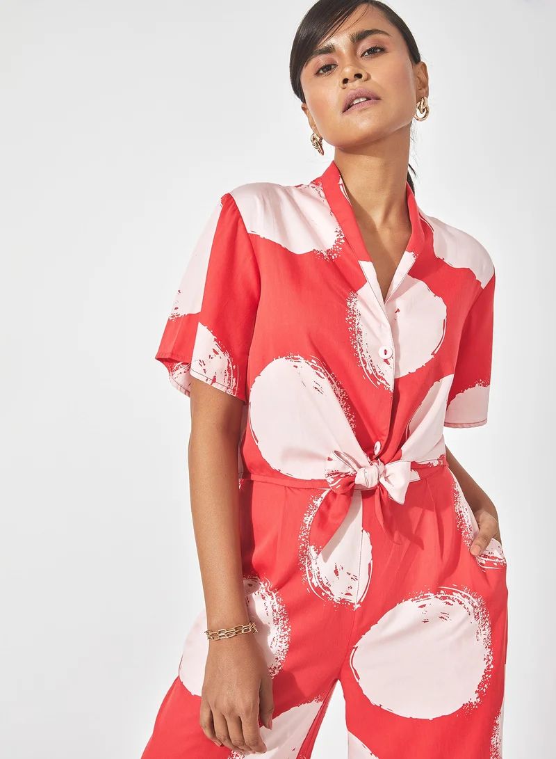 The Label Life Polka Crop Shirt