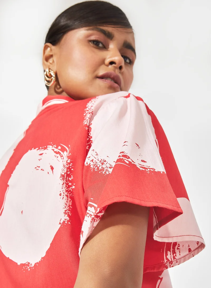 The Label Life Polka Crop Shirt