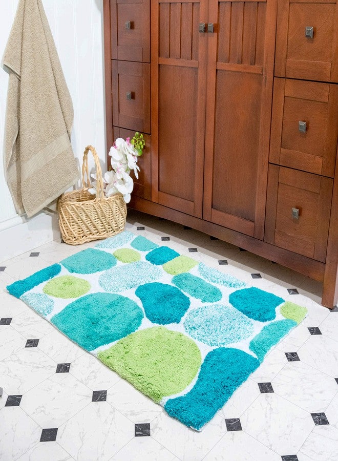 Chesapeake Pebbles Brights Pool Blue Bath Runner 29401 (24" x 36") - Image 2