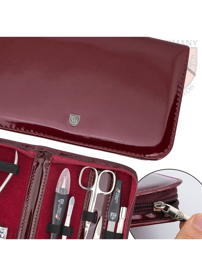 3 Swords Germany brand quality 10 piece manicure pedicure grooming kit set for professional finger & toe nail care scissors clipper fashion leather case in gift box, Made by 3 Swords (6226) - Image 2