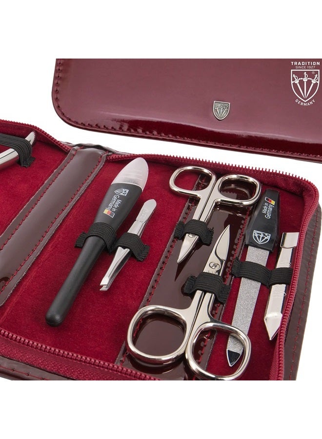 3 Swords Germany brand quality 10 piece manicure pedicure grooming kit set for professional finger & toe nail care scissors clipper fashion leather case in gift box, Made by 3 Swords (6226) - Image 3