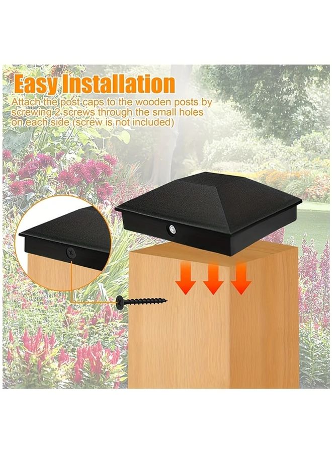 15 قطعة 4x4 بوصة أغطية أعمدة سياج خشبية بلاستيكية من البولي بروبيلين هرمية مقاومة للتآكل ومقاومة للتشقق - Image 2